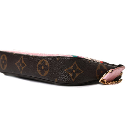 Louis Vuitton Monogram 2016 Christmas Animation Mini Pochette Accessories Rose Ballerine 9 of 10
