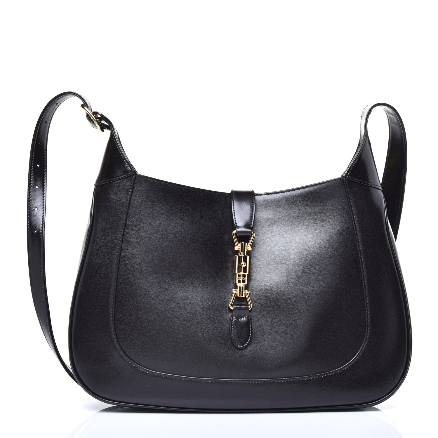 Gucci Boarded Dyana Lux Calfskin Medium Jackie 1961 Hobo Black 1 of 10