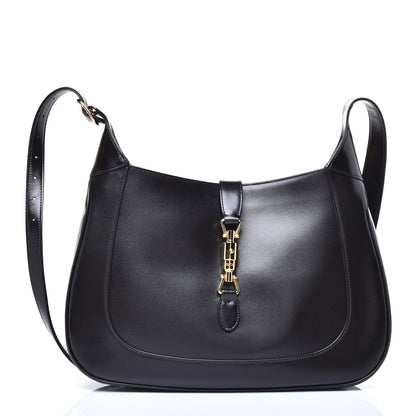 Gucci Boarded Dyana Lux Calfskin Medium Jackie 1961 Hobo Black 1 of 10