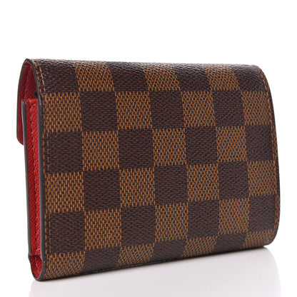 Louis Vuitton Damier Ebene Victorine Wallet Red 3 of 9