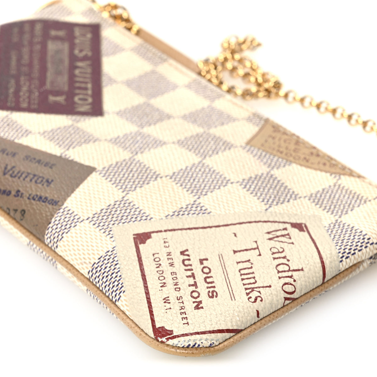 Damier Azur Trunks Labels Pochette Milla MM