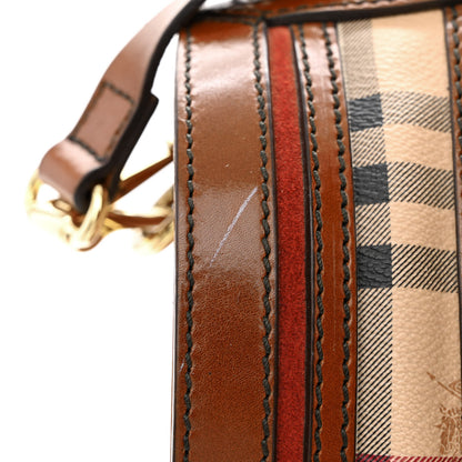 Burberry Haymarket Check Medium Alchester Bowling Bag Brown 12 of 14