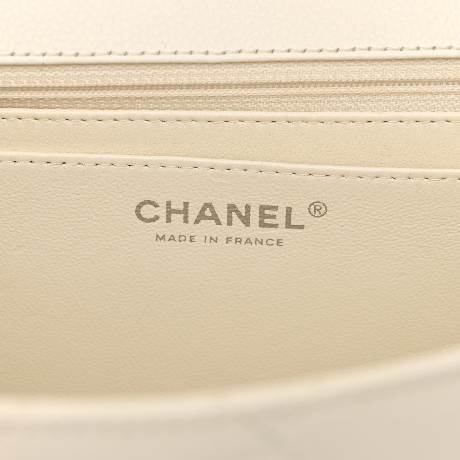 Chanel Caviar Quilted Jumbo Single Flap White 6 of 14