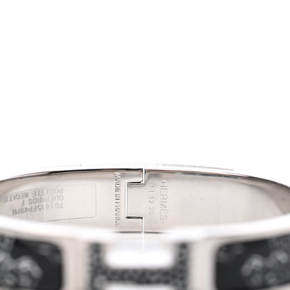 Hermes Enamel Narrow Print Guepards Clic Clac H Bracelet PM Positif Negatif 3 of 3