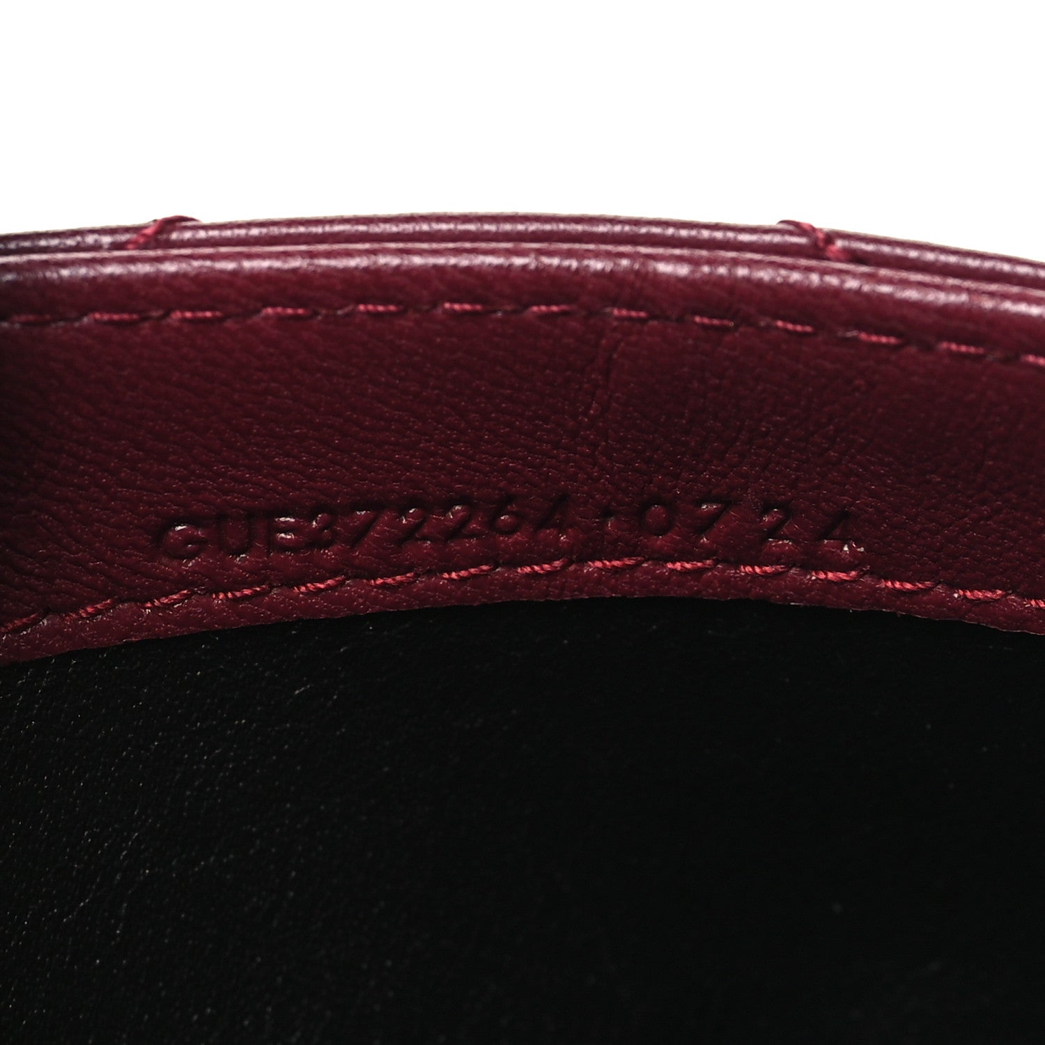 Saint Laurent Calfskin Matelasse Chevron Monogram Flap Wallet Palissandre 7 of 8