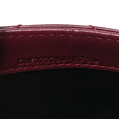 Saint Laurent Calfskin Matelasse Chevron Monogram Flap Wallet Palissandre 7 of 8
