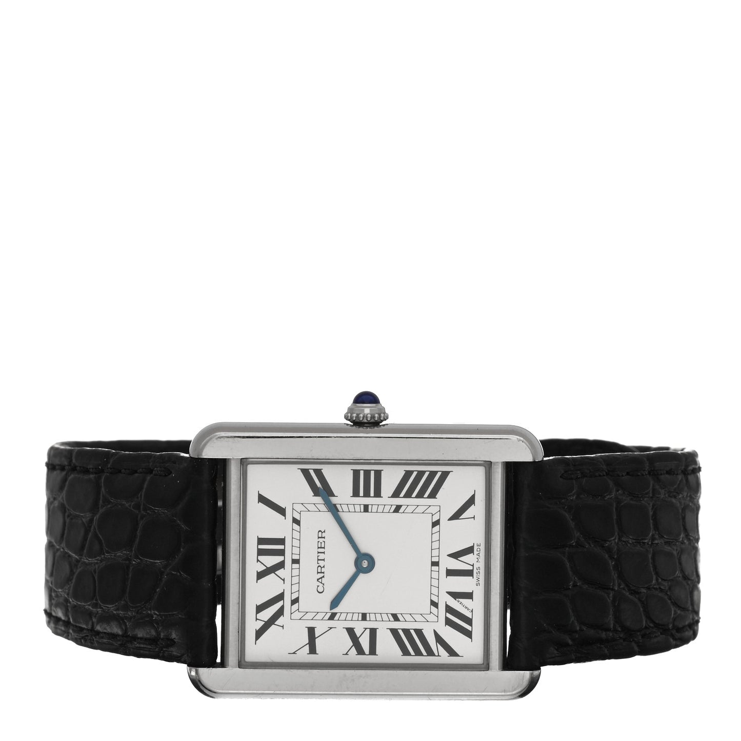 Stainless Steel Alligator 27mm Tank Solo Quartz Watch