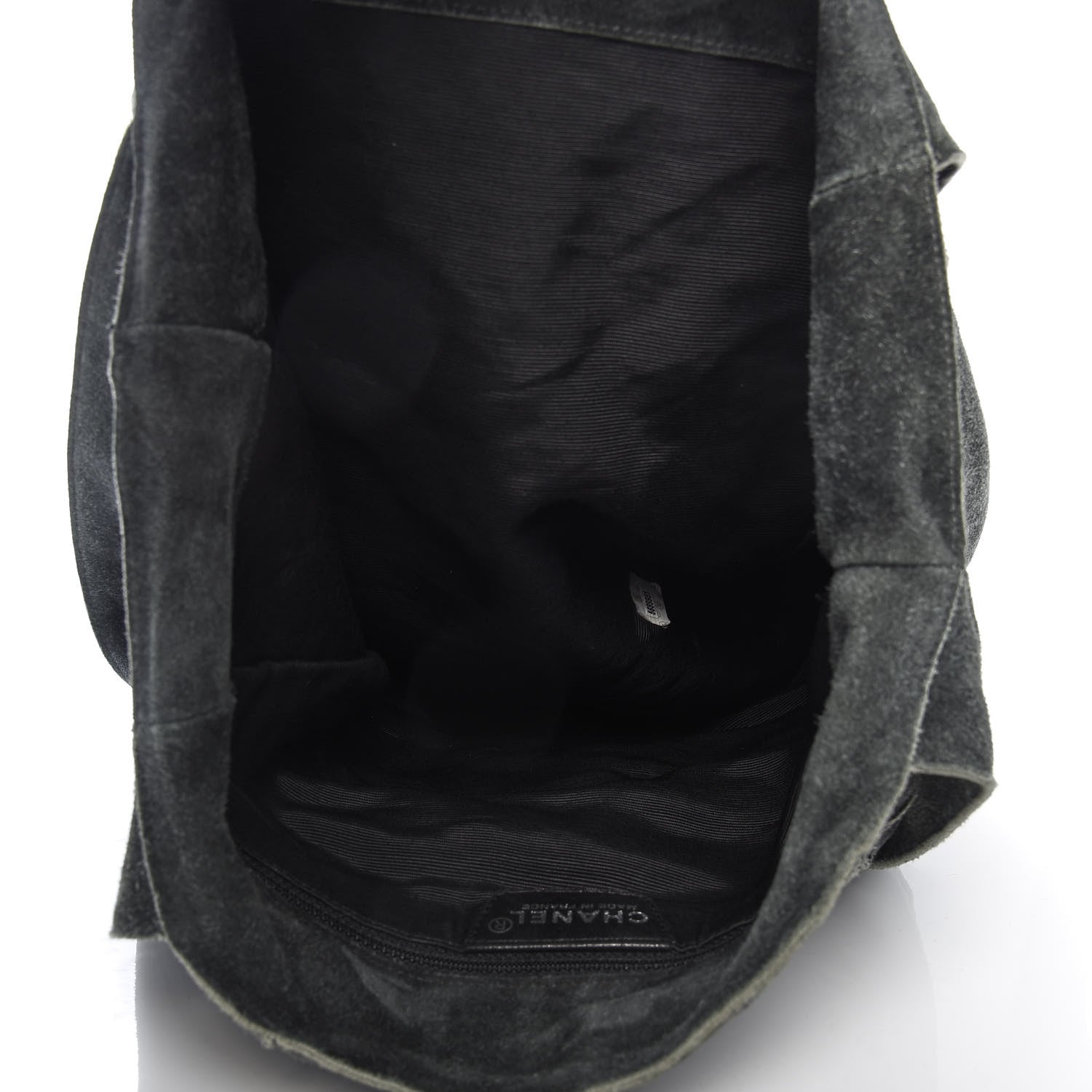 Chanel Suede Patchwork Shoulder Bag Charcoal Grey 5 of 10