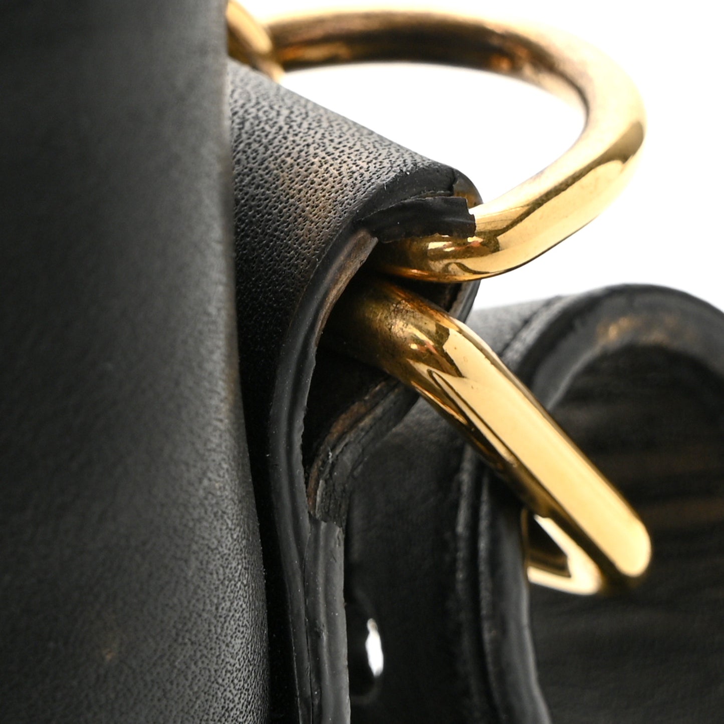 Calfskin Small Emmanuelle Bucket Bag Black