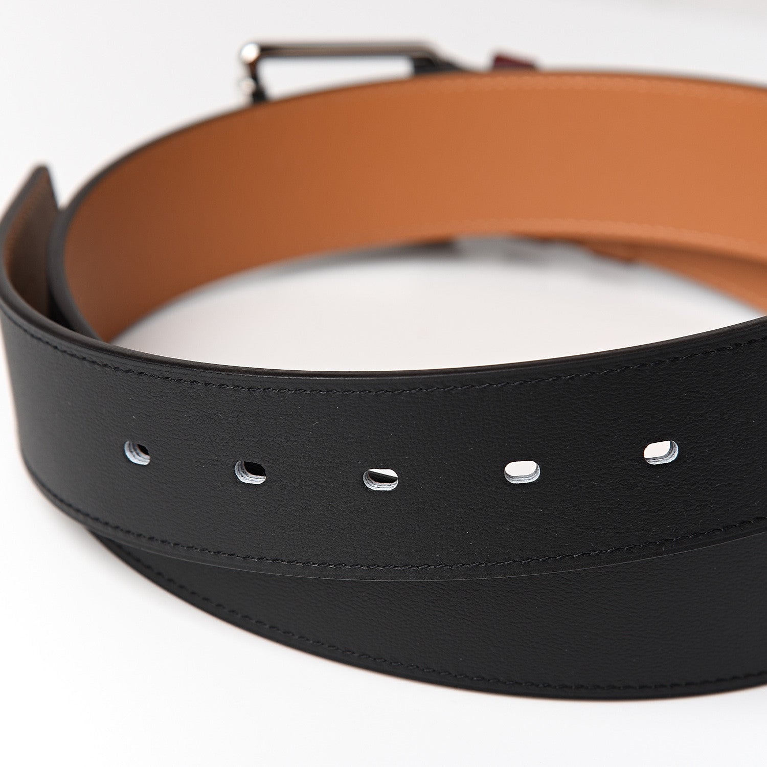 Hermes Sombrero 40mm Partner Belt 95 Black Rouge H 4 of 6