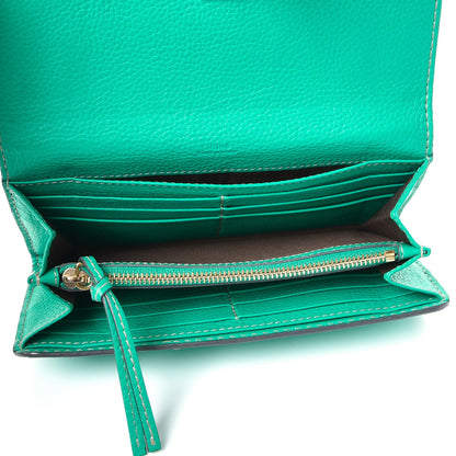 Chloe Calfskin Marcie Continental Flap Wallet Jade Green 5 of 10