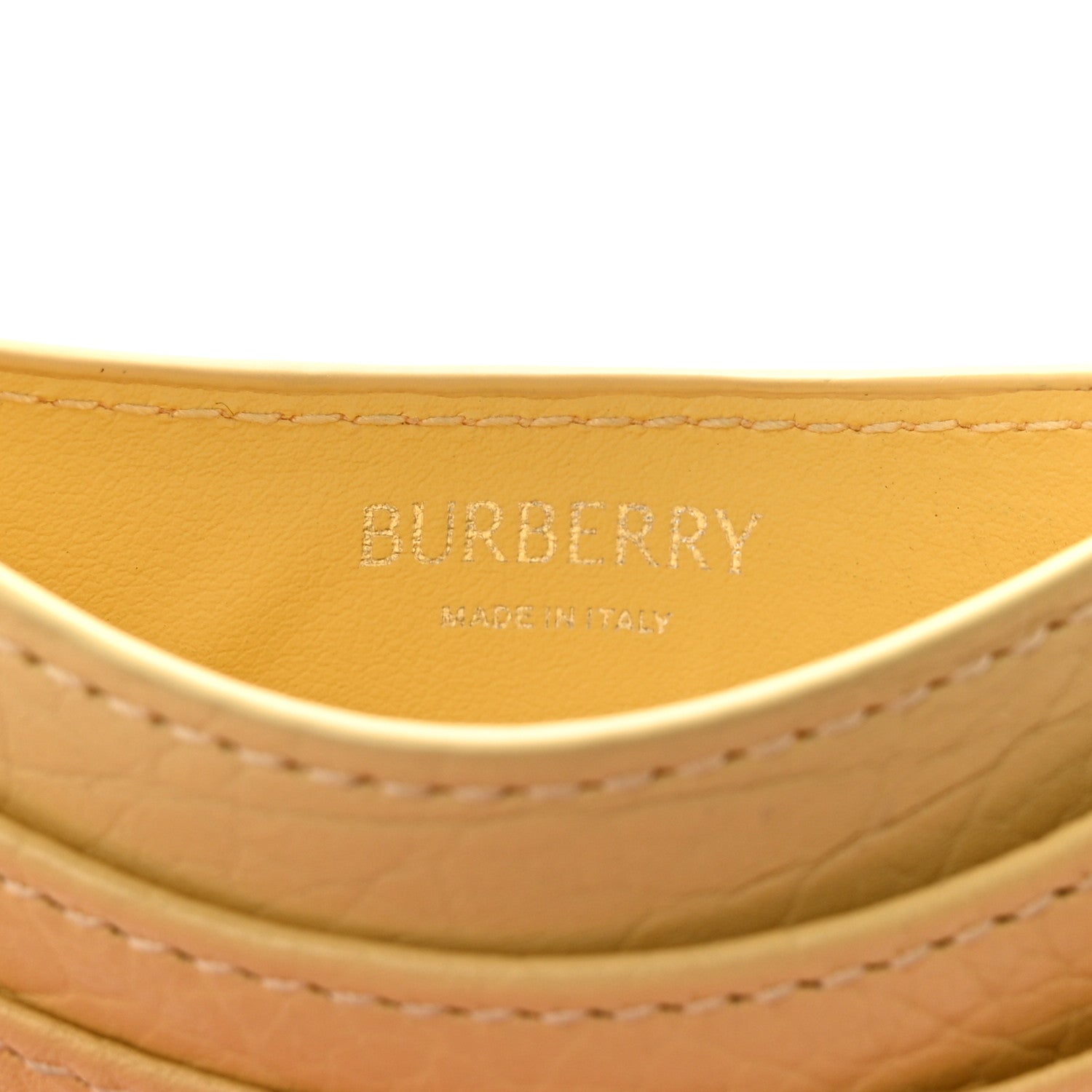 Burberry Grainy Calfskin Rocking Horse Card Case Daffodil 6 of 6
