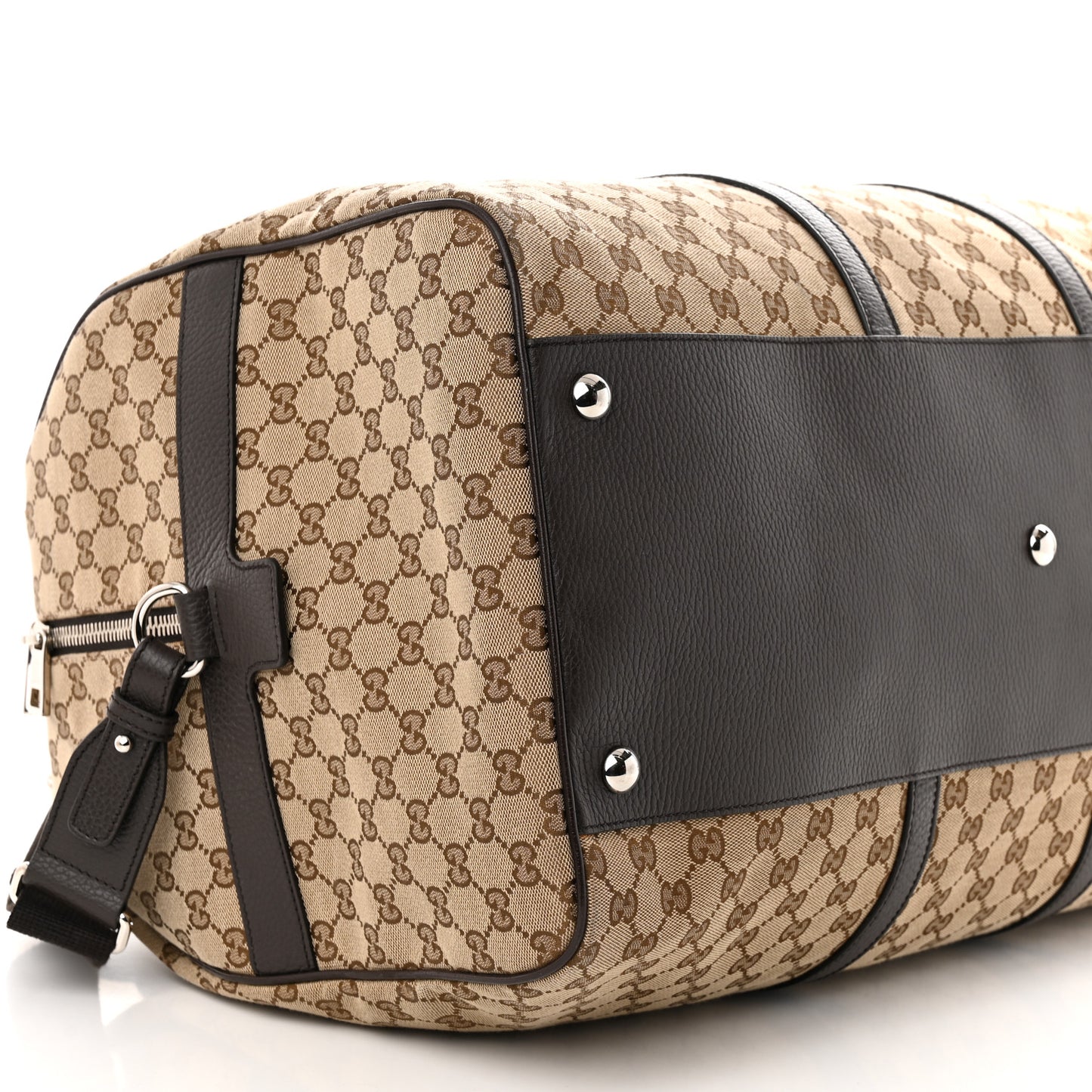 Monogram Dollar Calfskin Large Boston Duffle Bag Beige Ebony Testa di Moro Marrone Scuro