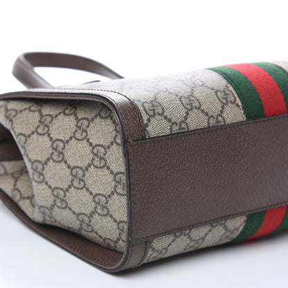 Gucci GG Supreme Monogram Small Ophidia Tote Bag Brown 8 of 9