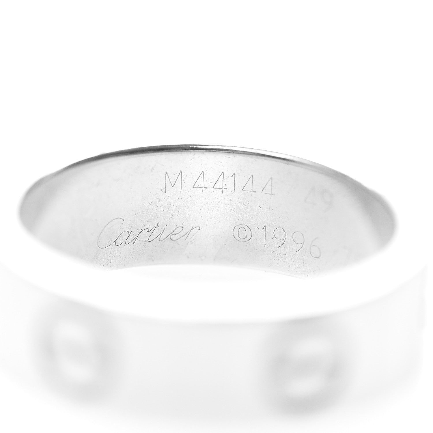 Cartier 18K White Gold 5.5mm LOVE Ring 49 4.75 3 of 4