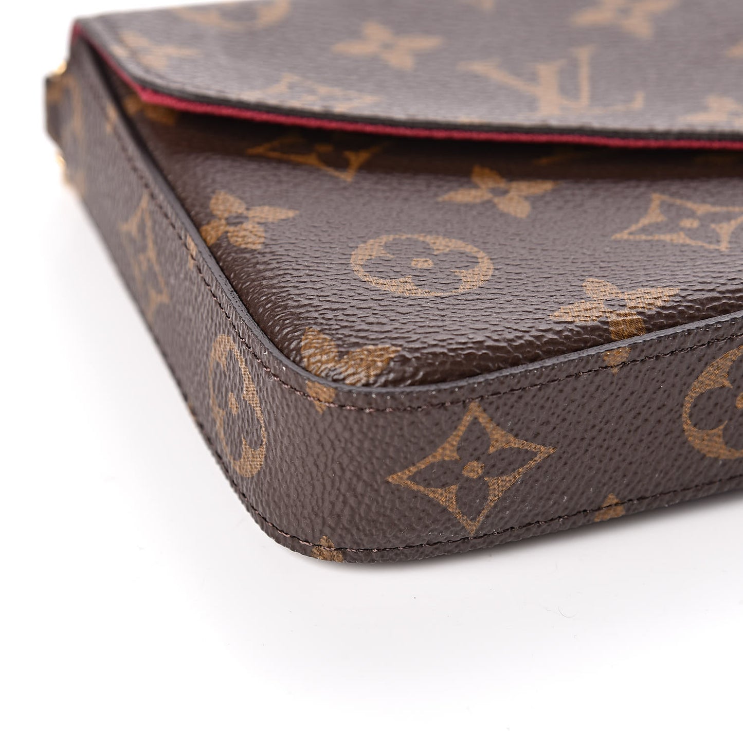 Monogram Pochette Felicie Chain Wallet Fuchsia