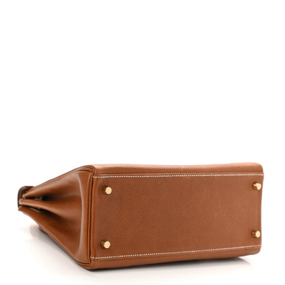 Hermes Barenia Faubourg Kelly Retourne 28 Fauve 4 of 11