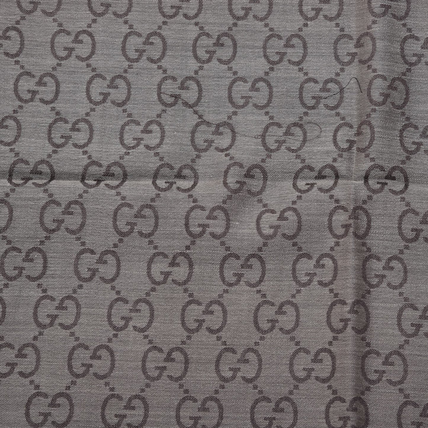 Wool Silk GG Monogram GGNat Scarf Rope Dark Brown