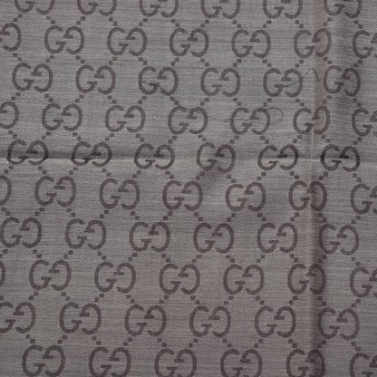 Gucci Wool Silk GG Monogram GGNat Scarf Rope Dark Brown 6 of 10
