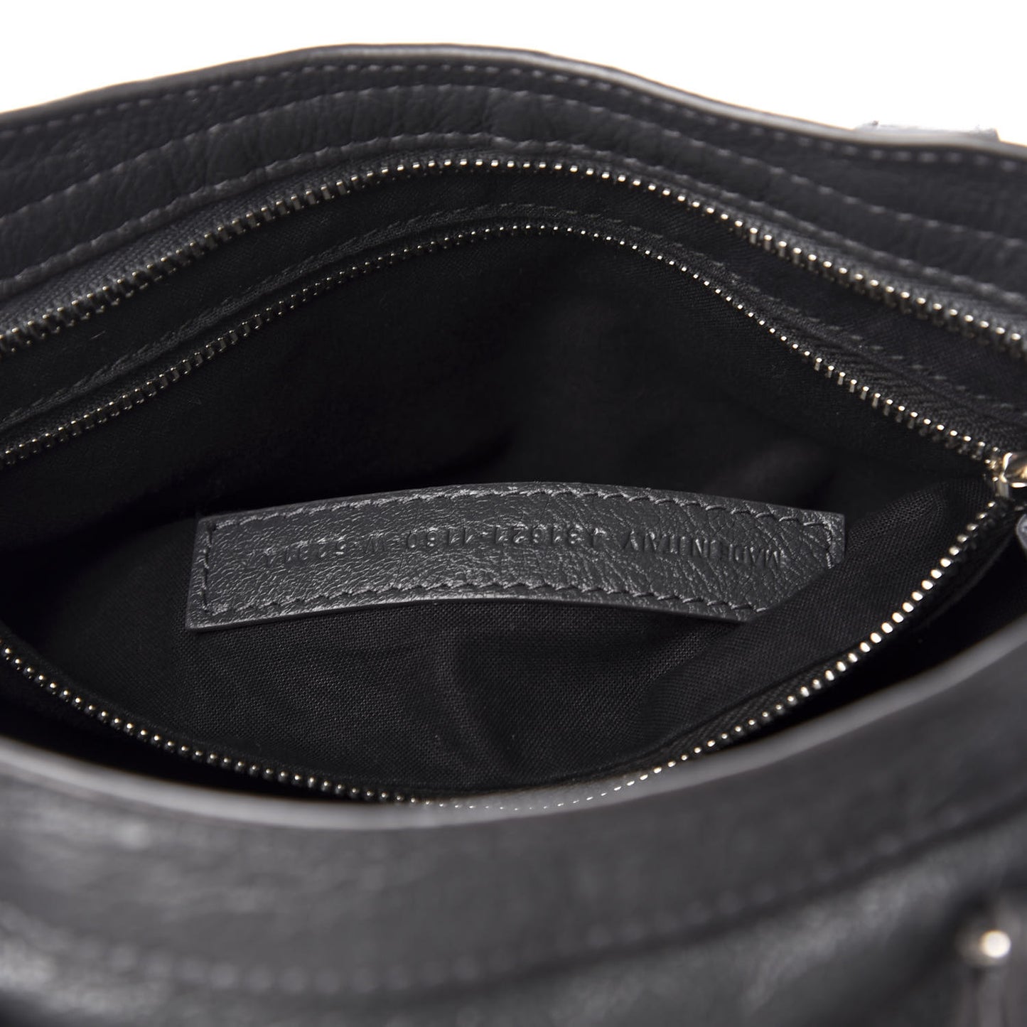 Agneau Classic Silver Hardware S City Black Gris Fossile