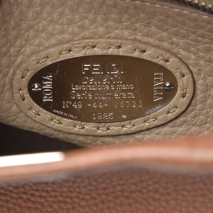 Fendi Cuoio Romano Selleria Bi-Color Medium Peekaboo Iconic Satchel Mou Deserto 7 of 7