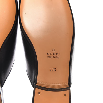Gucci Calfskin Flower Embroidered Princetown Slippers 36.5 Black 9 of 10