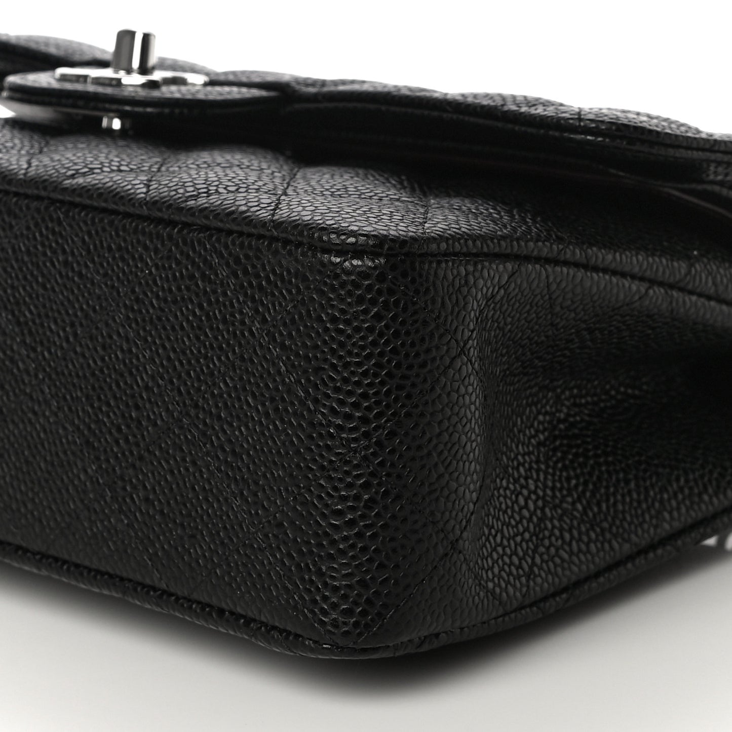 Caviar Quilted Small Double Flap Black