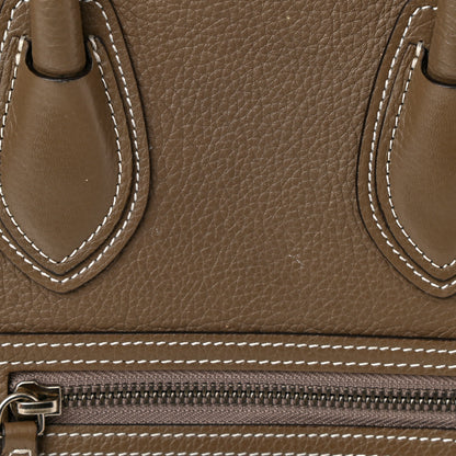 Celine Drummed Calfskin Micro Luggage Souris 12 of 12