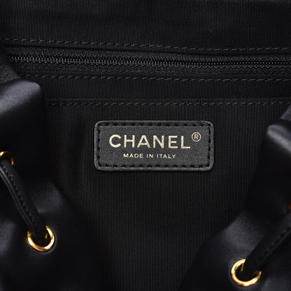 Chanel Calfskin Chevron Quilted Large Urban Spirit Backpack Black 6 of 7
