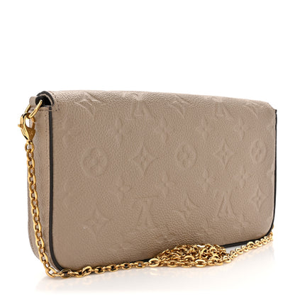 Louis Vuitton Empreinte Pochette Felicie Chain Wallet Tourterelle 4 of 12