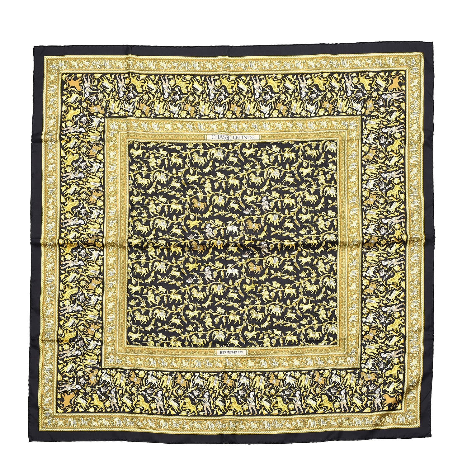 Hermes Silk Chasse En Inde Scarf 90 1 of 6