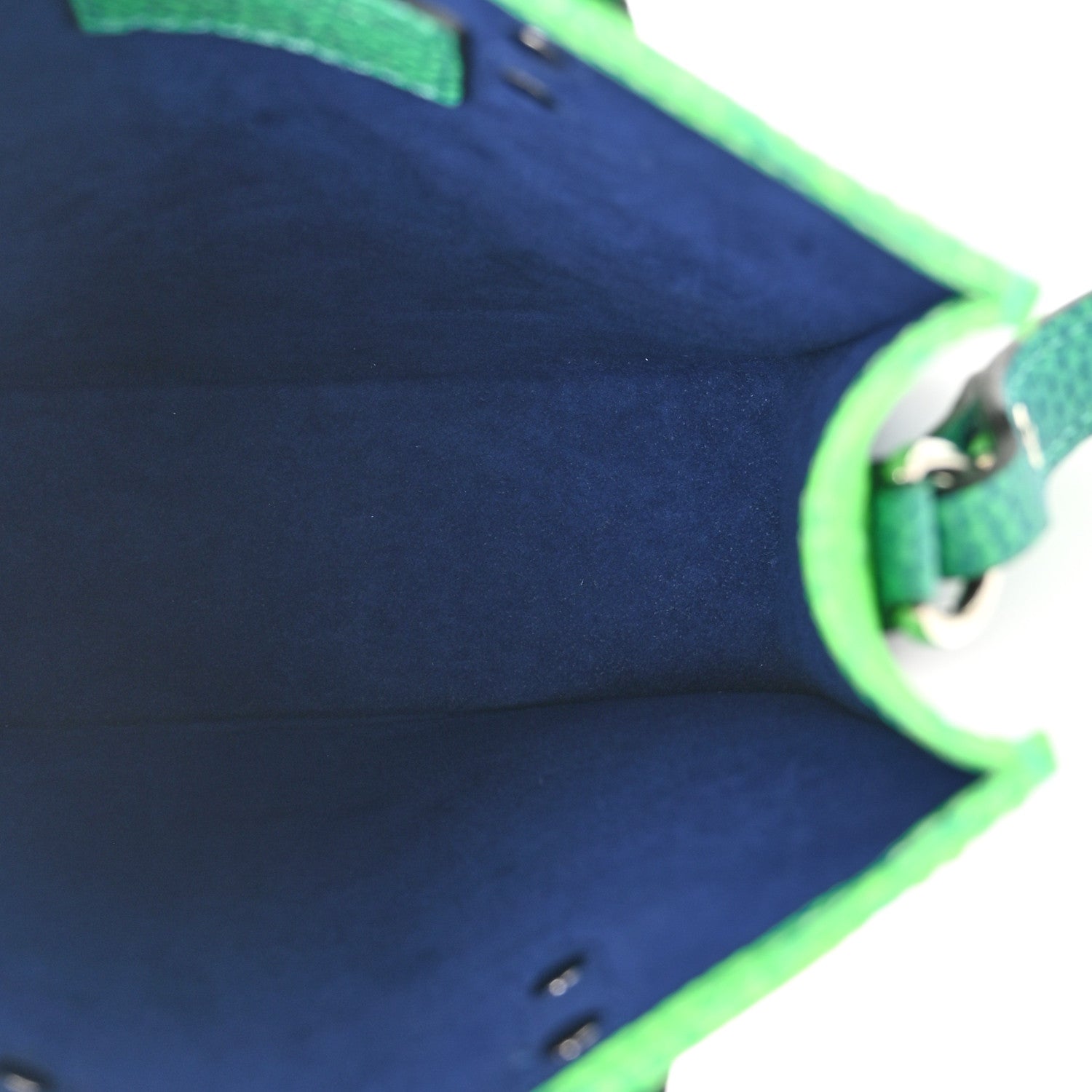Louis Vuitton Taurillon Illusion Sac Plat XS Bleu Vert 5 of 13