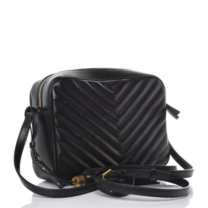 Saint Laurent Calfskin Matelasse Monogram Lou Camera Bag Black 3 of 11
