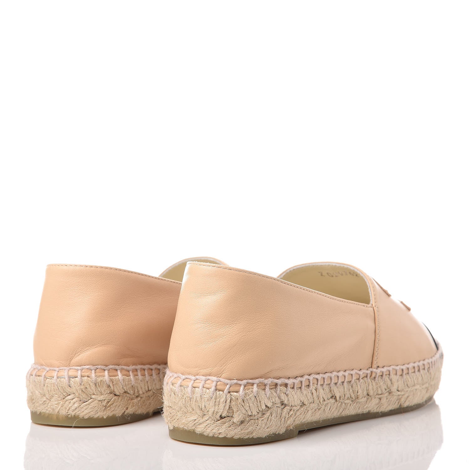 Chanel Lambskin CC Espadrilles 38 Beige Black 4 of 13
