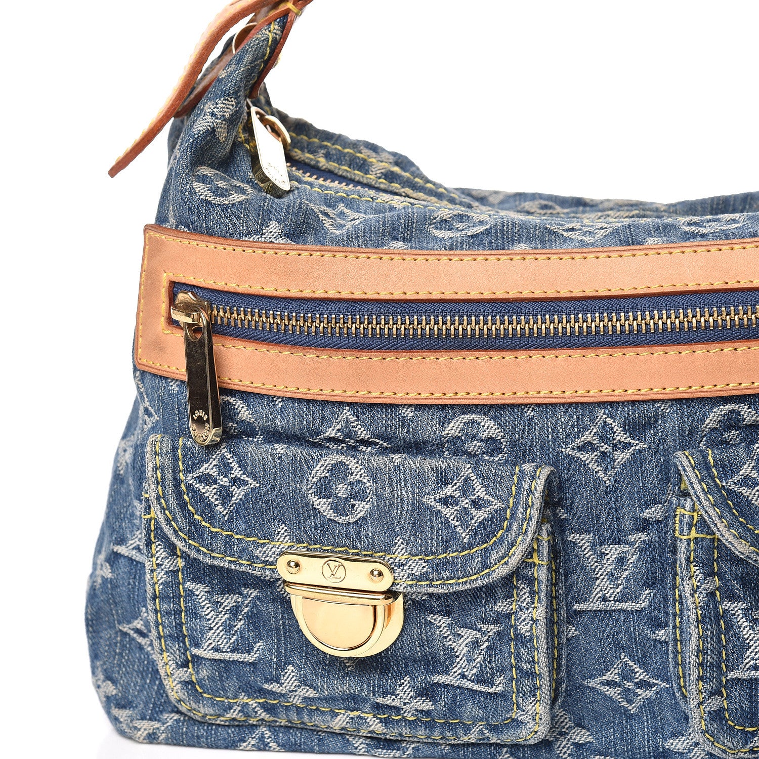Louis Vuitton Monogram Denim Baggy PM Blue 15 of 16