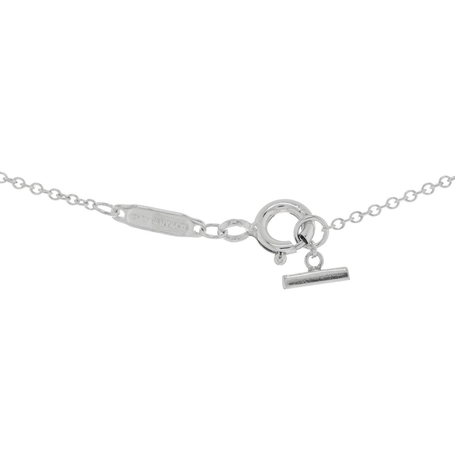 Tiffany Sterling Silver Small T Smile Pendant Necklace 4 of 5