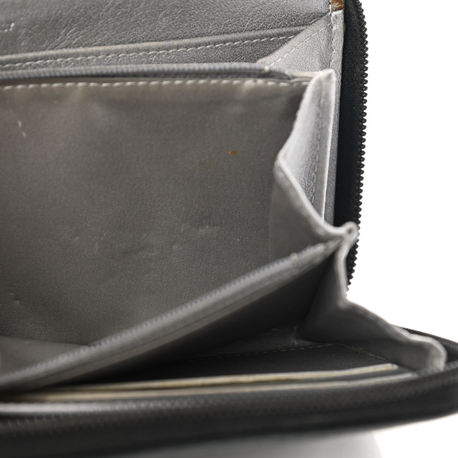 Chanel Lambskin Camellia Embossed Large Zip Around Gusset Wallet Black 11 of 18