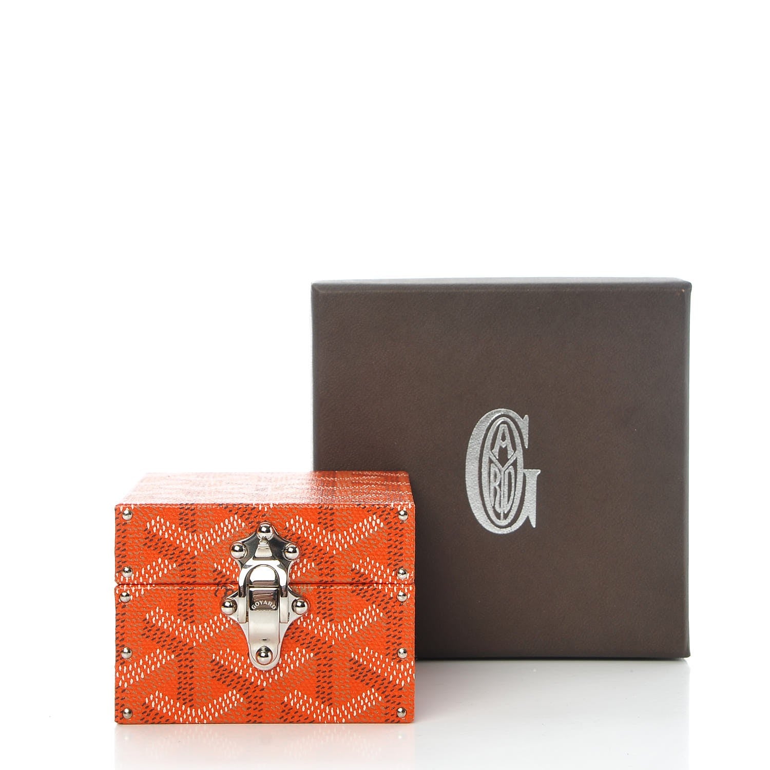 Goyard Goyardine Regence Mini Trunk Orange 9 of 9