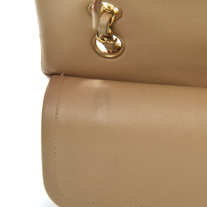 Chanel Lambskin Quilted Medium Double Flap Beige 15 of 18
