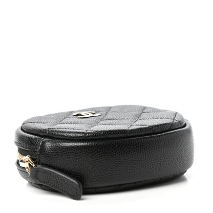 Chanel Caviar Quilted Zip Around Classic Coin Purse Black 4 of 8