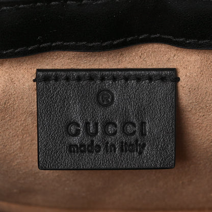 Gucci Calfskin Matelasse Aria Super Mini GG Marmont Shoulder Bag Black 5 of 10