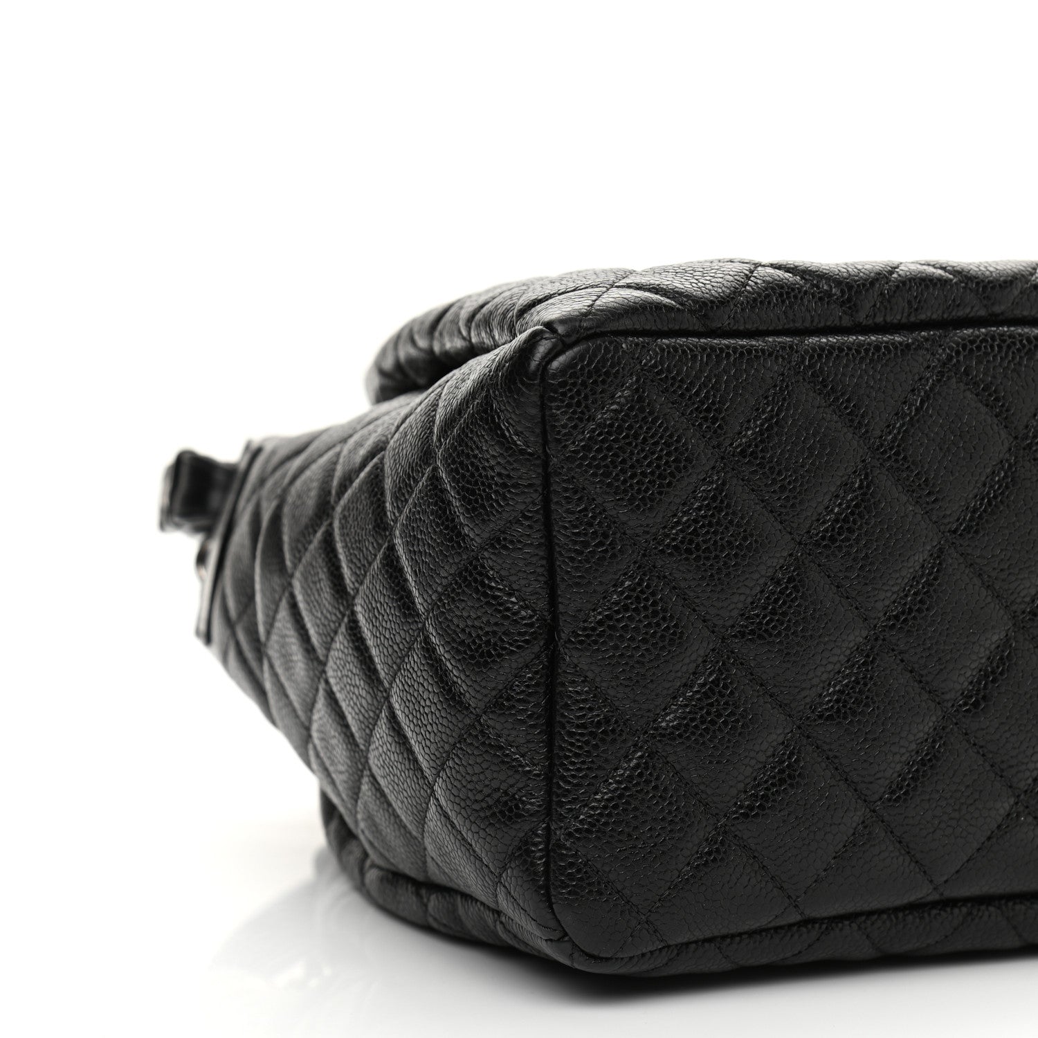 Chanel Caviar Quilted CC Chain Bucket Drawstring Bag Black 9 of 10
