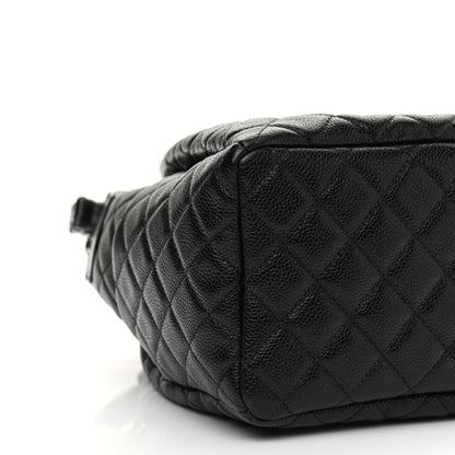 Chanel Caviar Quilted CC Chain Bucket Drawstring Bag Black 9 of 10