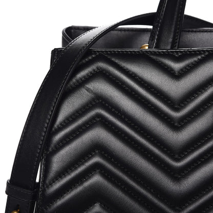 Gucci Calfskin Matelasse Medium GG Marmont Tote Black 8 of 10