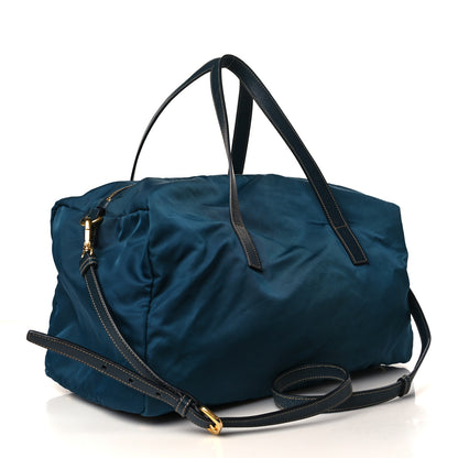 Prada Tessuto Nylon Satchel Blue 2 of 8