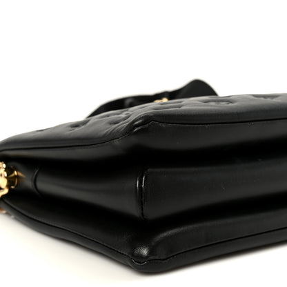 Louis Vuitton Lambskin Embossed Monogram Coussin PM Black 11 of 12
