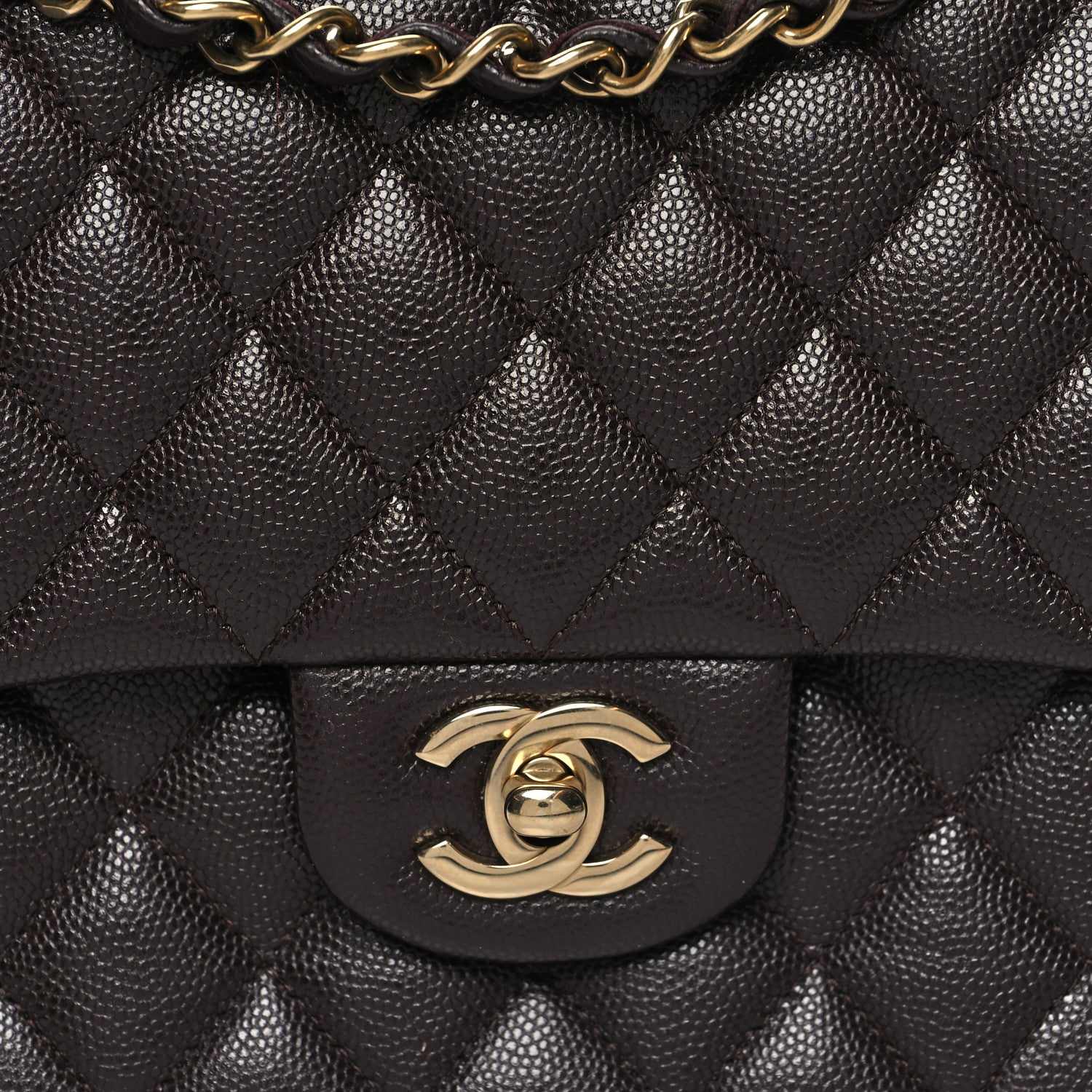 Chanel Caviar Quilted Small Double Flap Dark Brown 8 of 10