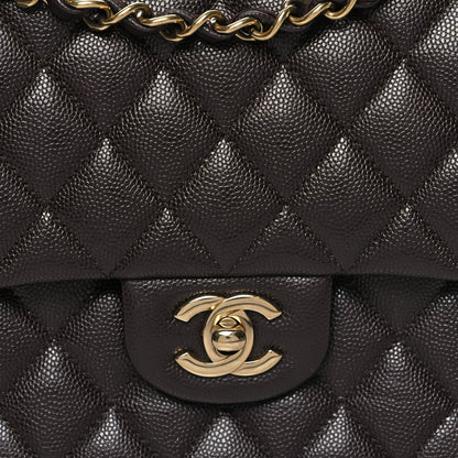 Chanel Caviar Quilted Small Double Flap Dark Brown 8 of 10