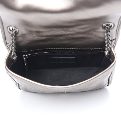 Saint Laurent Metallic Calfskin Matelasse Monogram Niki Chain Wallet Platinum 4 of 8