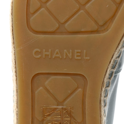 Chanel Lambskin CC Espadrilles 41 Light Blue Black 8 of 9